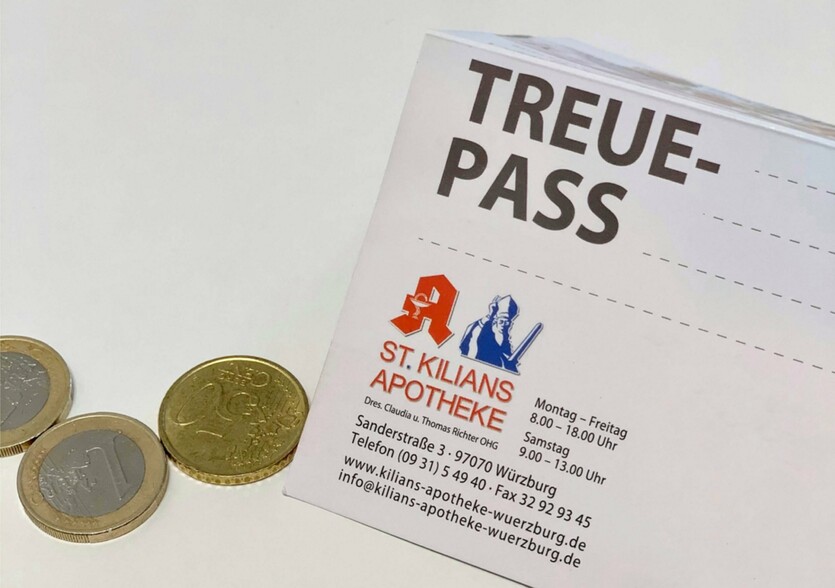 St. Kilians-Apotheke Würzburg Treuepass Geld